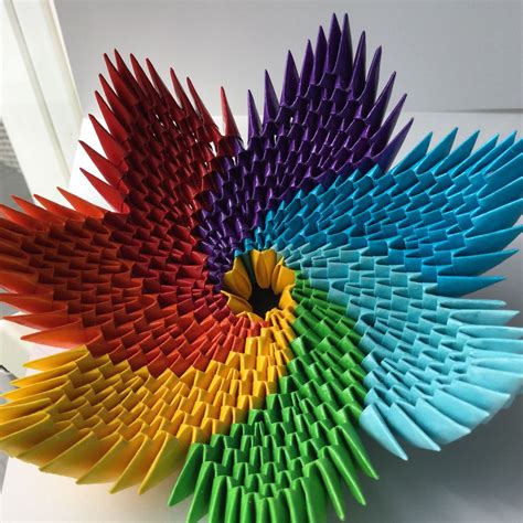 Rainbow Bowl Crea Origami Paper Art Origami Design 3d Origami