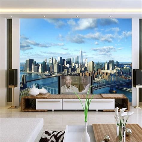 Custom 3d Photo Wall Papers Home Decor Modern Architecture New York