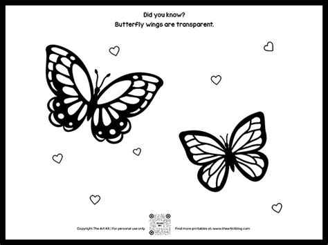 Butterflies With Hearts Coloring Pages Coloring Pages