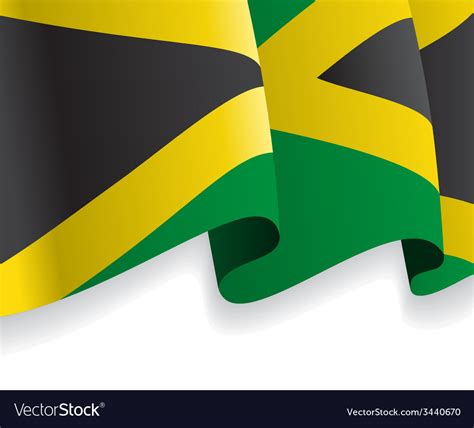 Background With Waving Jamaican Flag Royalty Free Vector
