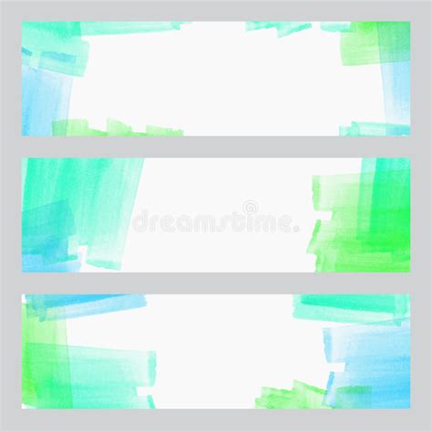 Set Three Abstract Banners Background Stock Illustrations 3281 Set