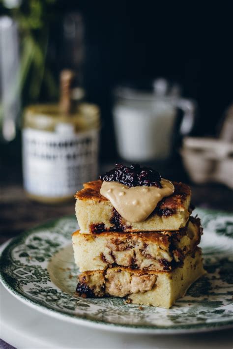 Oven Baked Pancakes With Peanut Butter And Jam Tetis Flakes