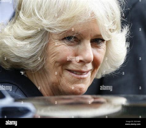 The Duchess Of Cornwall Gets Into Her Car After She Attended The London Press Club Awards In