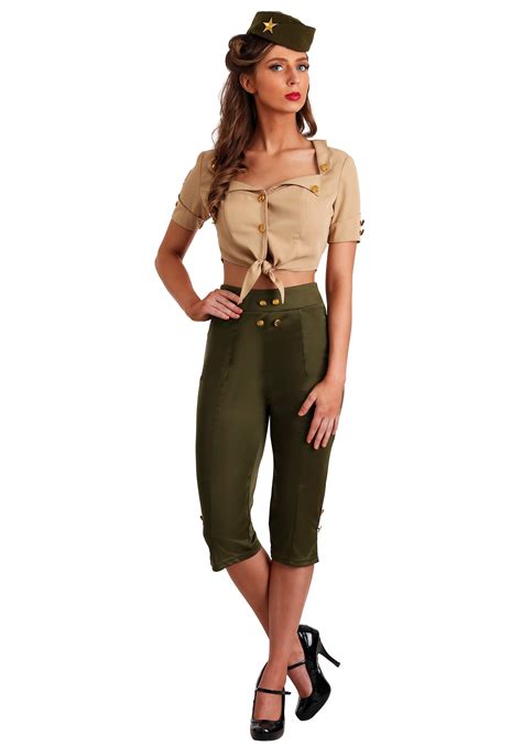 Womens Vintage Pin Up Soldier Costume Exclusive