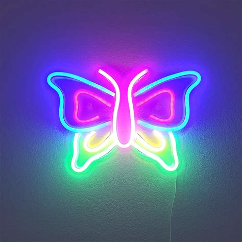 Butterfly Led Neon Sign Butterfly Neon Led Sign Butterfly Etsy