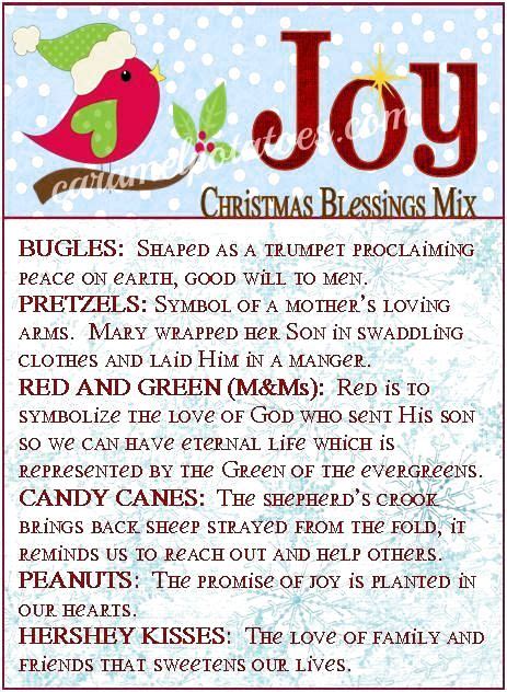 Christmas Blessings Mix With Printable Tags In 2020 Christmas Poems