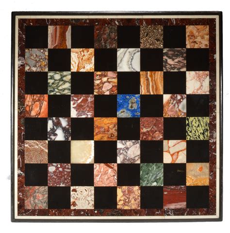 Antique Specimen Marble Chess Board