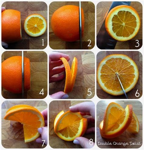 How To Make A Fancy Double Orange Twist Garnish Fancy Food And Food Art