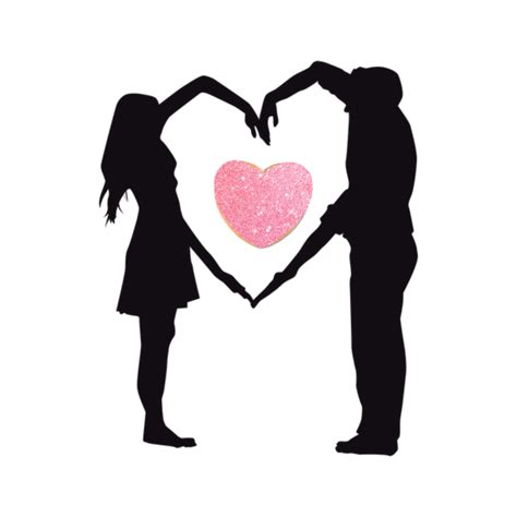 Couple Silhouette Heart Freetoedit Sticker By Hongsup71
