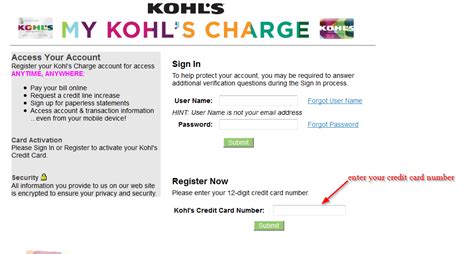You can not pay your kohl's charge with a different credit card. Kohl's Credit Card Online Login - CC Bank