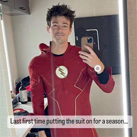 grant gustin suits up as the flash for first time in final season at vancouver art gallery