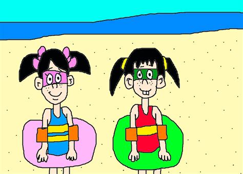 Popis And La Chilindrina At The Beach By Mikejeddynsgamer89 On Deviantart