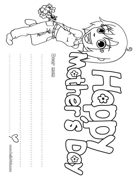 mothers day coloring pages collection