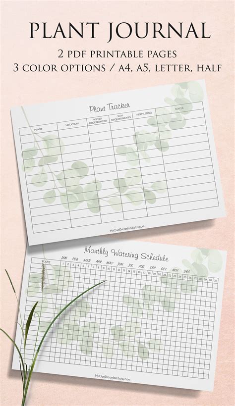 House Plant Planner Gardening Planner Plant Journal Printable