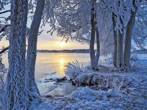 Photo Finland Lake Saimaa Winter Free Pictures On Fonwall