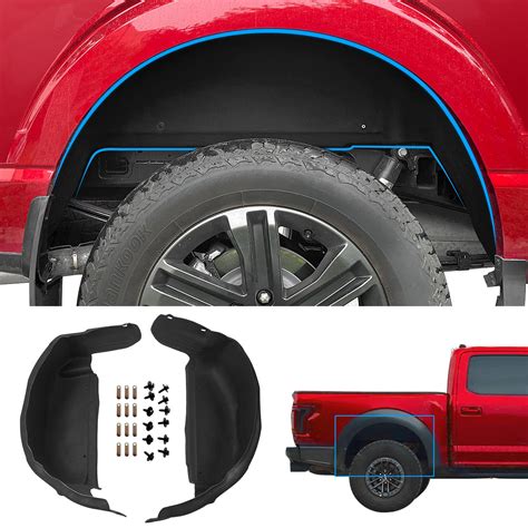 Bomely Fit 2021 Ford F150 Rear Wheel Well Liners Wheel Well Guards F
