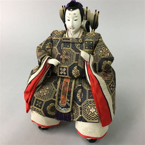 Japanese Hina Doll Guard Samurai Vtg Girls Day Decor Kimono Man Arrow