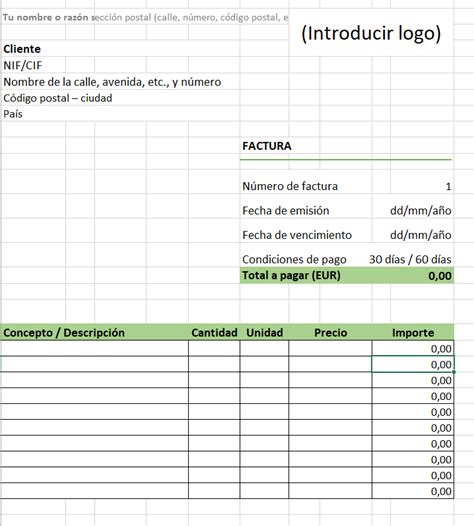 Factura Simplificada Excel Factura Simplificada Modelo Factura The