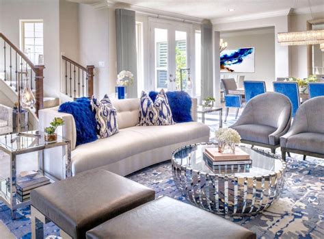 Gray White And Blue Living Room Jalanblogger