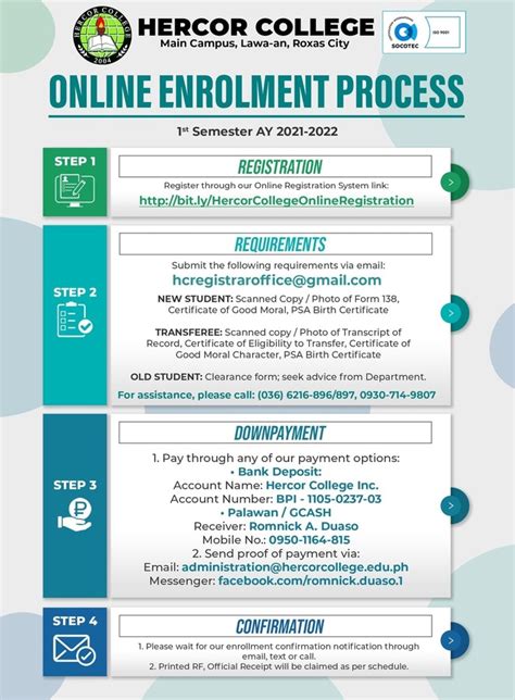 Online Enrollment Process Hercor College Yellow Pages Ph