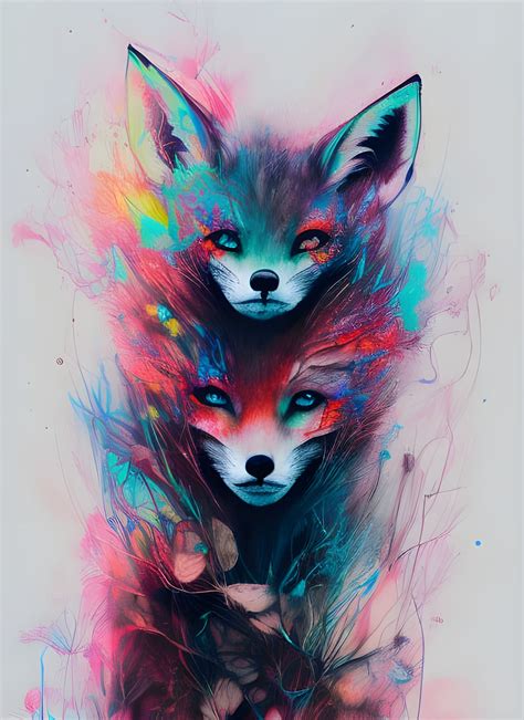 Colorful Fox Deity Ai Generated Artwork Nightcafe Creator