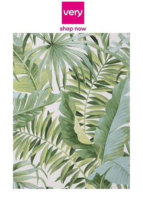 Maui Green Hojas Tropicales Papel Pintado De Casa Arte Verde