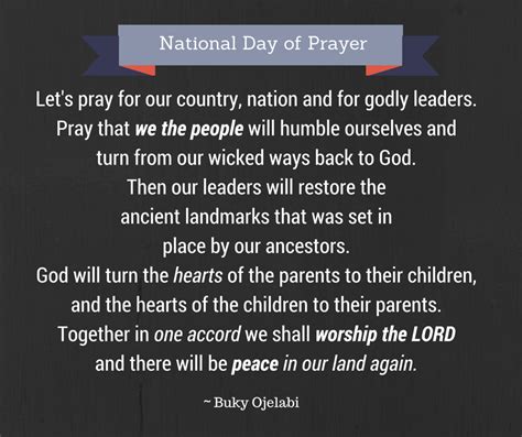 National Day Of Prayer Buky Ojelabi