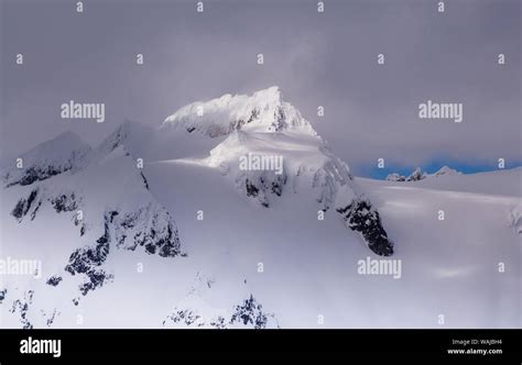 Aerial View Of Deep Snow In The Coast Mountains Near Squamish And