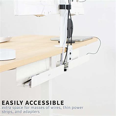 Vivo Under Desk 17 Inch Cable Management Trays Power Strip Holders