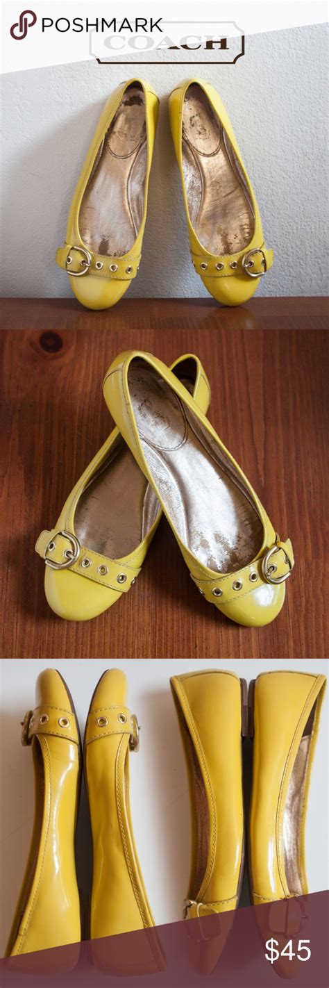 Coach Yellow Patent Leather Ballet Flats Patent Leather Ballet Flats