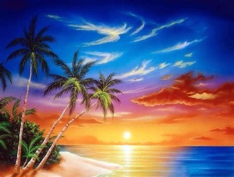 Island Sunset Backgrounds