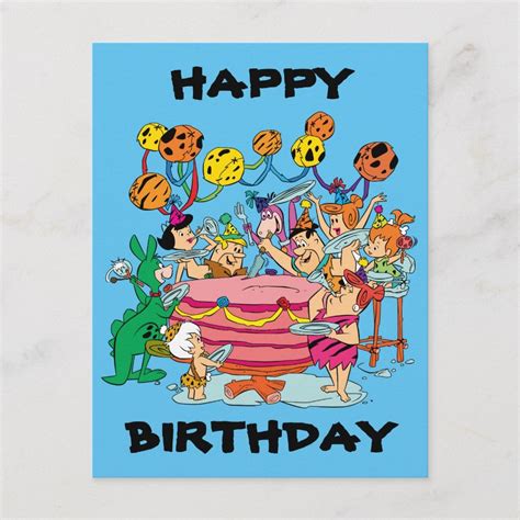 The Flintstones Birthday Party Invitation Postcard