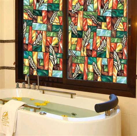 Static Cling Privacy Stained Glass Decorative Window Film