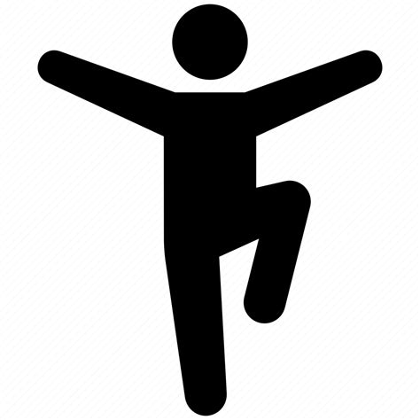 Balance Balancing Person Sense Standing On One Leg Icon Download