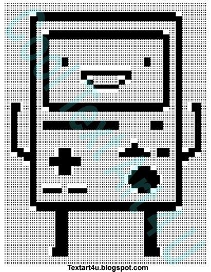 Bmo The Adventure Time Ascii Art Code Cool Ascii Text Art 4 U