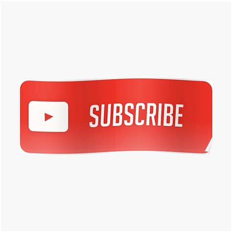 Subscribe Youtube Poster By Billlogan Redbubble