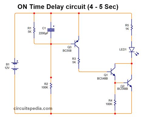 Simple Time Delay Circuit Diagram