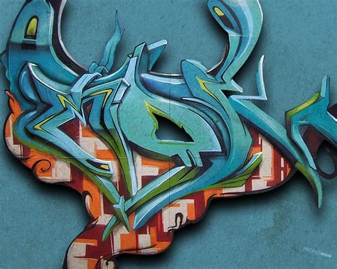 1280x1024 Blue Graffiti Wallpaper Abstract Graffiti Background