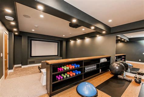 Basement Mediagym Home Gym Basement Gym Room At Home Home Gym Design