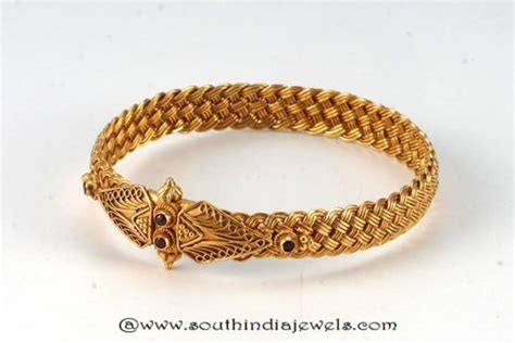 Gold Antique Kada Bangle From Amarsons South India Jewels