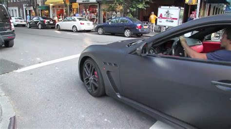 Matte Black Maserati Granturismo Mc Stradale City Acceleration Youtube