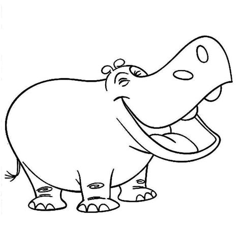 Baby Hippo Coloring Pages At Free Printable