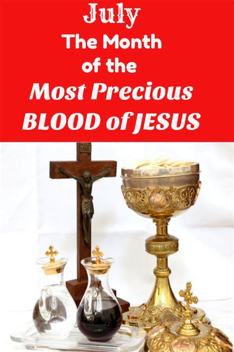 July The Month Of The Most Precious Blood Of Jesus Truly Love Learning