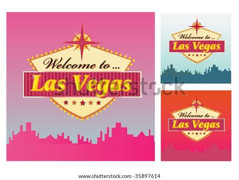 Welcome Las Vegas Las Vegas Welcome Stock Vector Royalty Free