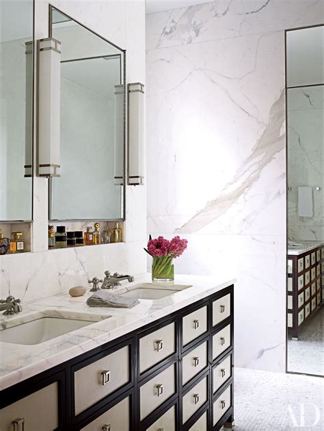 22 Baths Swathed In Graphic Marble Bathroom Interior Bathroom