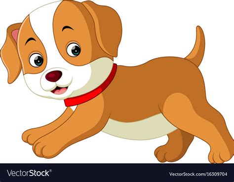 Cute Dog Cartoon Royalty Free Vector Image Vectorstock