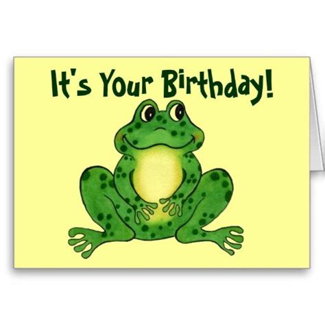 Hoppy Frog Childrens Birthday Card Kids Birthday