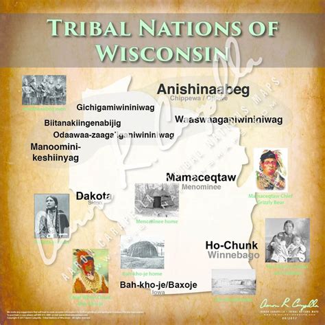 Tribal Nations Of Wisconsin Map Native American Heritage Native American Map Native American