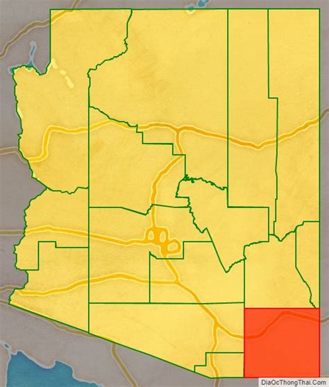 Map Of Cochise County Arizona Địa Ốc Thông Thái