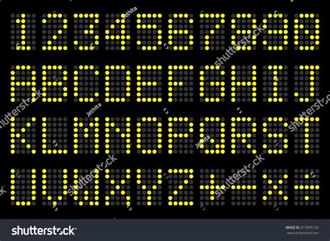 Digital Letters And Numbers Display Board For Airport Schedules Train